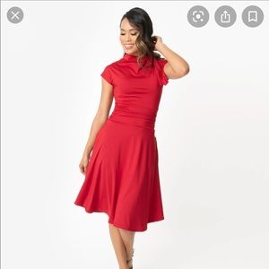 Retrolicious red swing dress size 1x